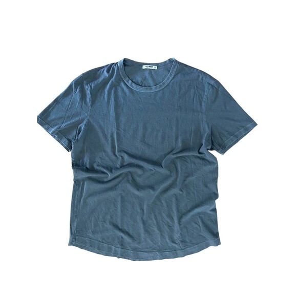 Buck Mason Slub Curved Hem Crewneck T-Shirt Size M Gray Short Sleeve American - Picture 1 of 9